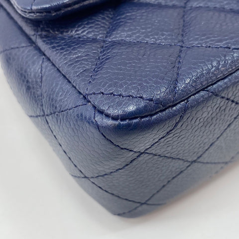 CHANEL Mini Matelassé Shoulder Bag Navy WS30056