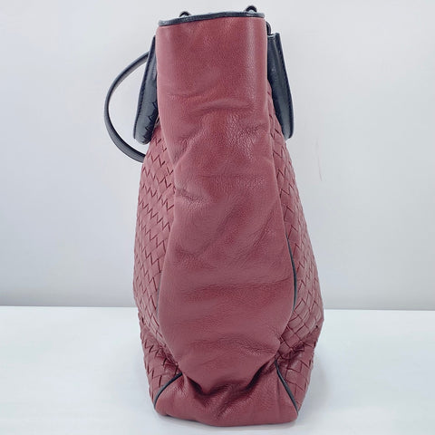 BOTTEGAVENETA INTRECCIATO 2WAY Handtasche weinrot WS30058