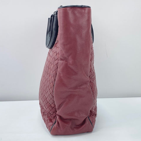 BOTTEGAVENETA INTRECCIATO 2WAY Handtasche weinrot WS30058