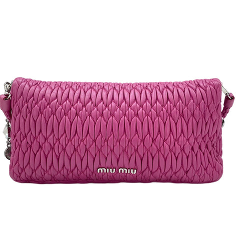 Sac à bandoulière Miu Miu Nappa Crystal 3WAY rose WS30078