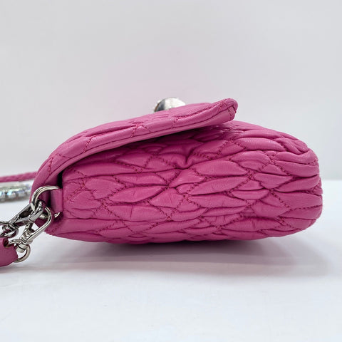 Sac à bandoulière Miu Miu Nappa Crystal 3WAY rose WS30078