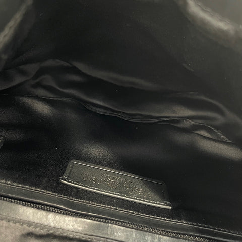 YVES SAINT LAURENT Klassische plissierte Hobo-Umhängetasche schwarz WS30095