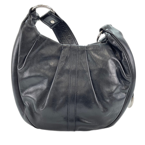 YVES SAINT LAURENT Klassische plissierte Hobo-Umhängetasche schwarz WS30095