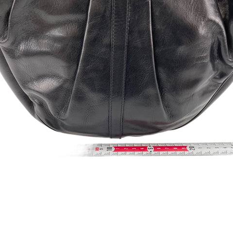 YVES SAINT LAURENT Klassische plissierte Hobo-Umhängetasche schwarz WS30095