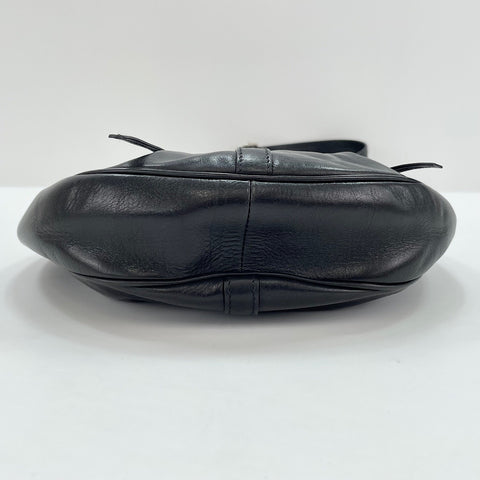 YVES SAINT LAURENT Klassische plissierte Hobo-Umhängetasche schwarz WS30095