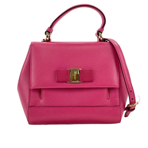 Salvatore Ferragamo Vala Ribbon 2WAY Shoulder Bag pink WS30104
