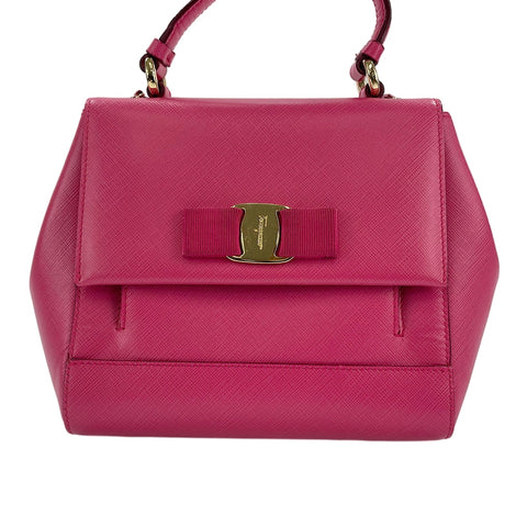 Salvatore Ferragamo Vala Ribbon 2WAY Shoulder Bag pink WS30104