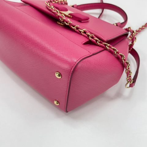 Salvatore Ferragamo Vala Ribbon 2WAY Shoulder Bag pink WS30104
