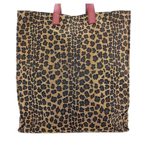 FENDI Leopard Handbag Brown WS30107