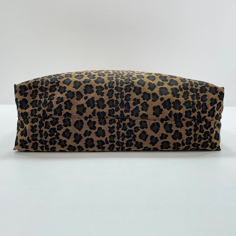 FENDI Leopard Handbag Brown WS30107