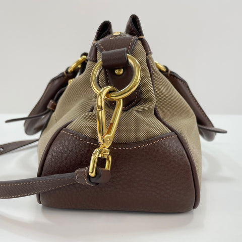 PRADA Jacquard 2WAY Handbag Brown WS30108