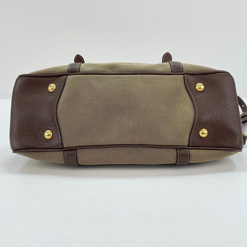 PRADA Jacquard 2WAY Handbag Brown WS30108