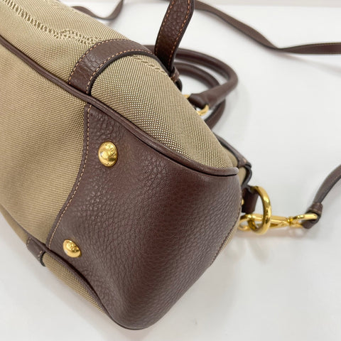 PRADA Jacquard 2WAY Handbag Brown WS30108