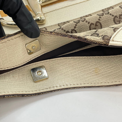 GUCCI Horsebit Shoulder Bag beige WS30111