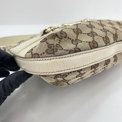 GUCCI Horsebit Shoulder Bag beige WS30111