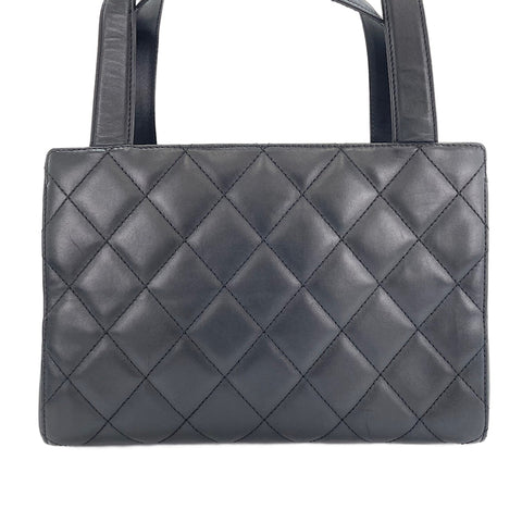 CHANEL Matelassé Handbag black WS30112