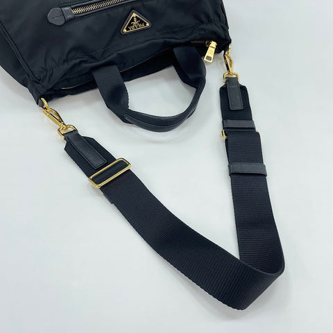 PRADA Triangle logo 2WAY Shoulder Bag black WS30113