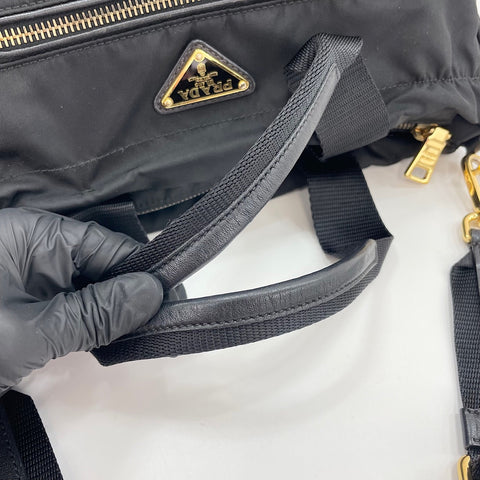 PRADA Triangle logo 2WAY Shoulder Bag black WS30113