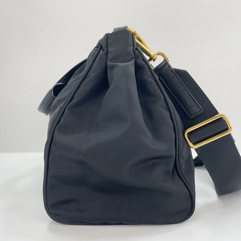 PRADA Triangle logo 2WAY Shoulder Bag black WS30113