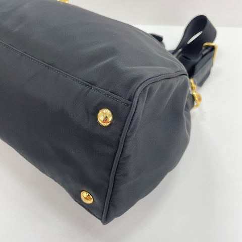 PRADA Triangle logo 2WAY Shoulder Bag black WS30113