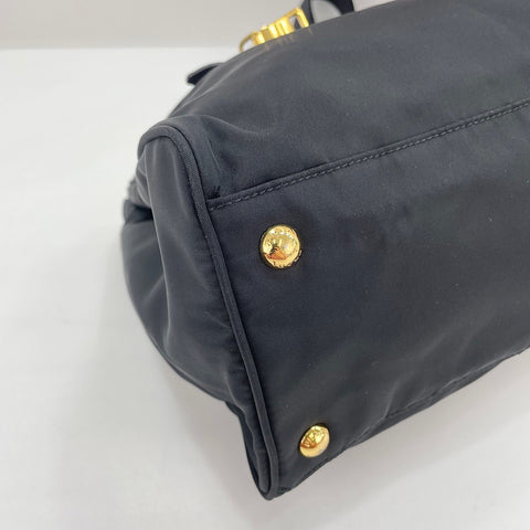 PRADA Triangle logo 2WAY Shoulder Bag black WS30113