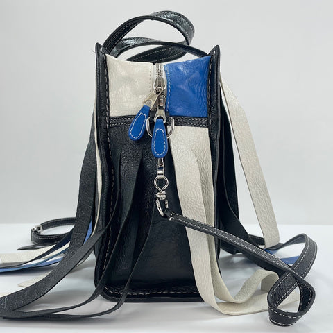 BALENCIAGA Bazaar 2WAY, Fringe Handbag black WS30114