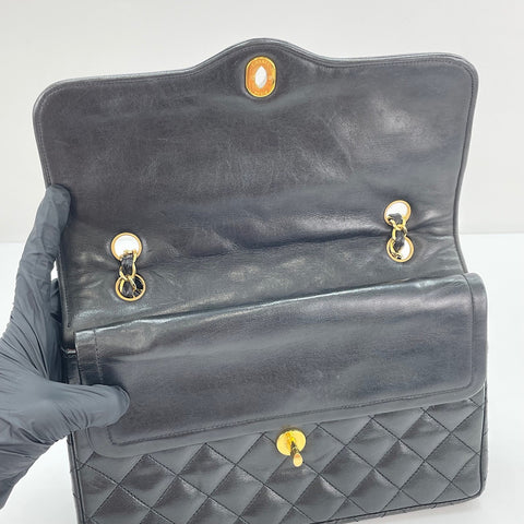 CHANEL Matelassé Shoulder Bag black WS30118
