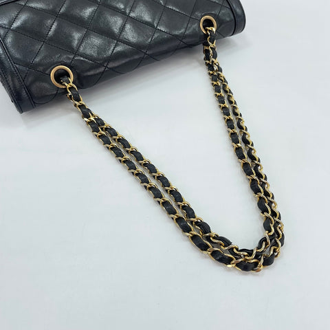 CHANEL Matelassé Shoulder Bag black WS30119