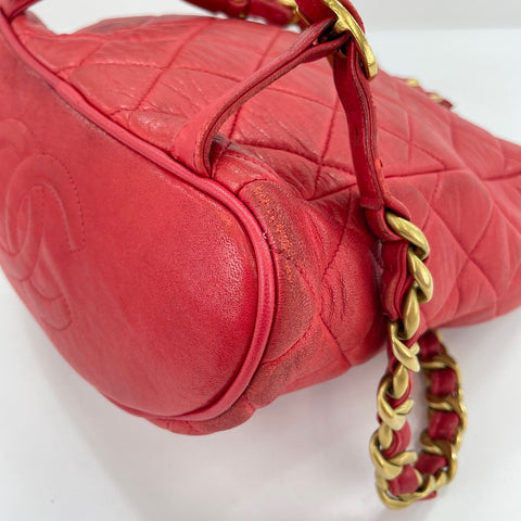 CHANEL Matelassé Backpack Â· Daypack Red WS30121
