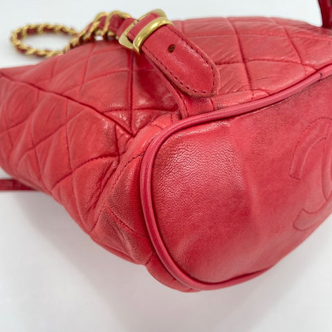 CHANEL Matelassé Backpack Â· Daypack Red WS30121