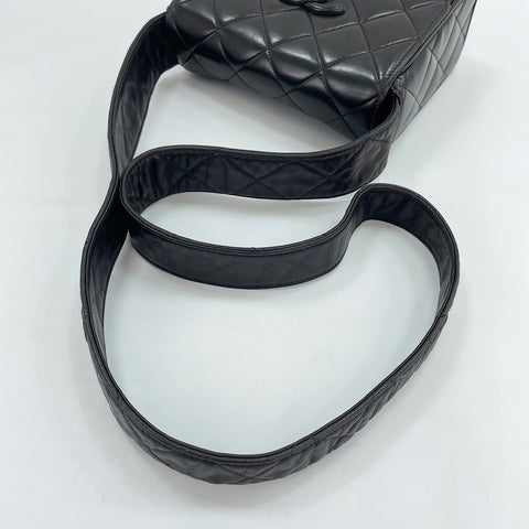 CHANEL Matelassé Shoulder Bag black WS30122