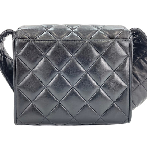 CHANEL Matelassé Shoulder Bag black WS30122