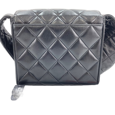 CHANEL Matelassé Shoulder Bag black WS30122