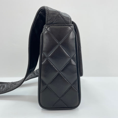 CHANEL Matelassé Shoulder Bag black WS30122