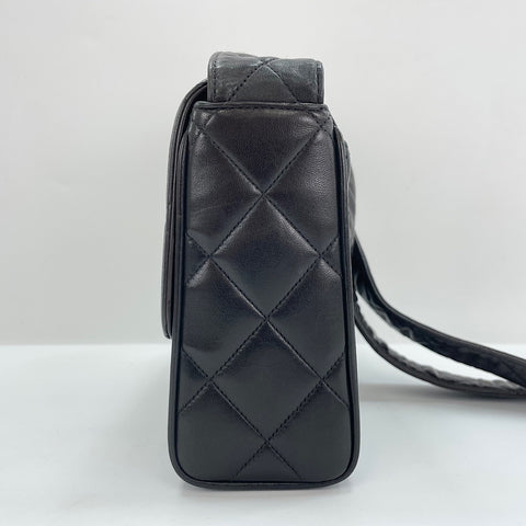 CHANEL Matelassé Shoulder Bag black WS30122