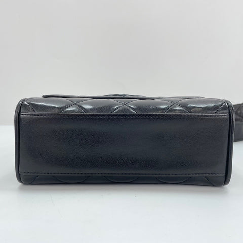 CHANEL Matelassé Shoulder Bag black WS30122