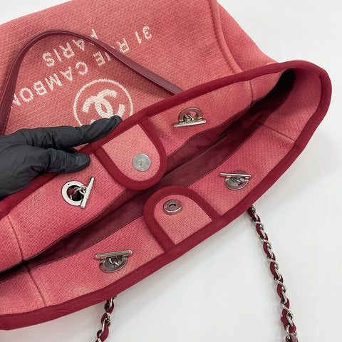 CHANEL Deauville Tote Bag pink WS30123