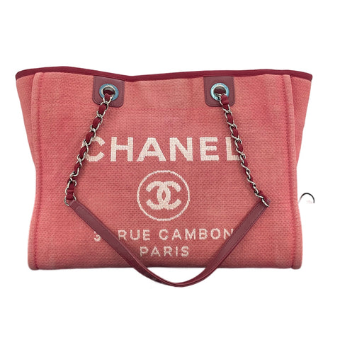 CHANEL Deauville Tote Bag pink WS30123