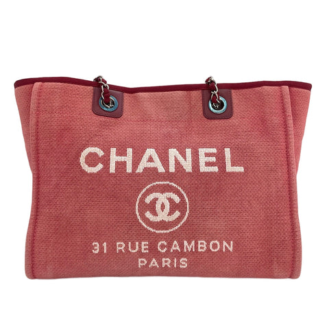CHANEL Deauville Tote Bag pink WS30123