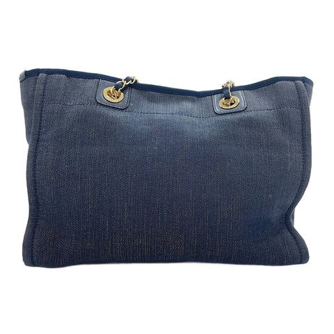 CHANEL Deauville Tote Bag Navy WS30124