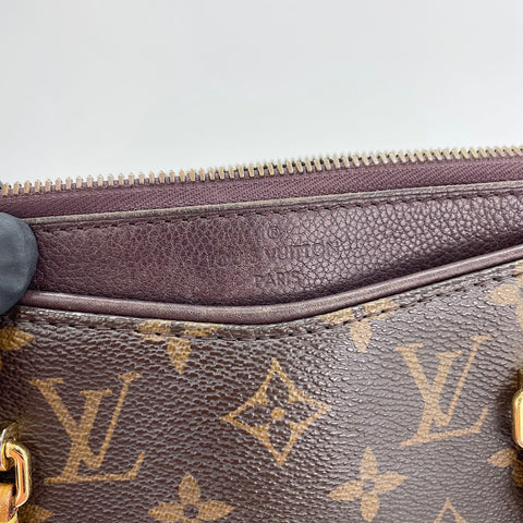 LOUIS VUITTON Pallas Handbag Brown WS30129