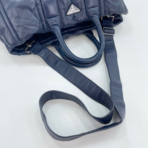 PRADA Tote Bag Navy WS30131