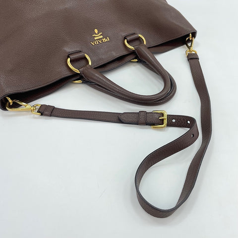 PRADA 2WAY Tote Bag Brown WS30132