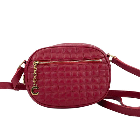 CELINE C Charms Small Shoulder Bag Red WS30135