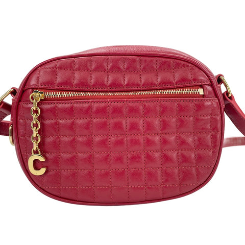 CELINE C Charms Small Shoulder Bag Red WS30135