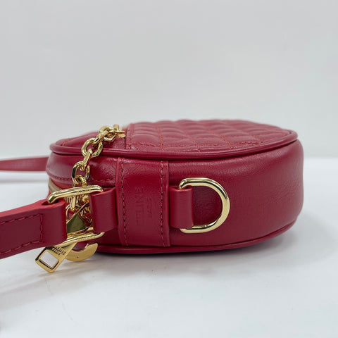 CELINE C Charms Small Shoulder Bag Red WS30135
