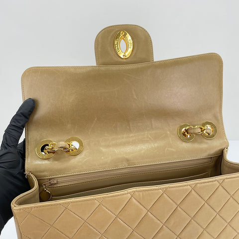 CHANEL Matelassé 30 Shoulder Bag beige WS30141
