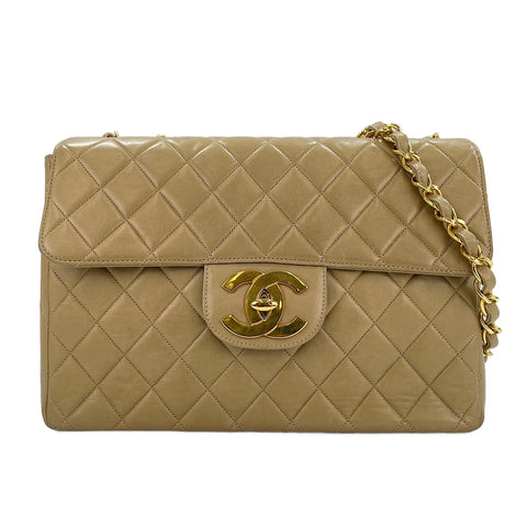 CHANEL Matelassé 30 Shoulder Bag beige WS30141