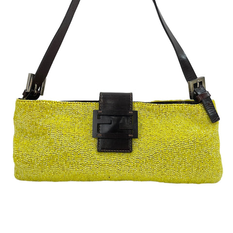 FENDI beads Shoulder Bag yellow WS30145
