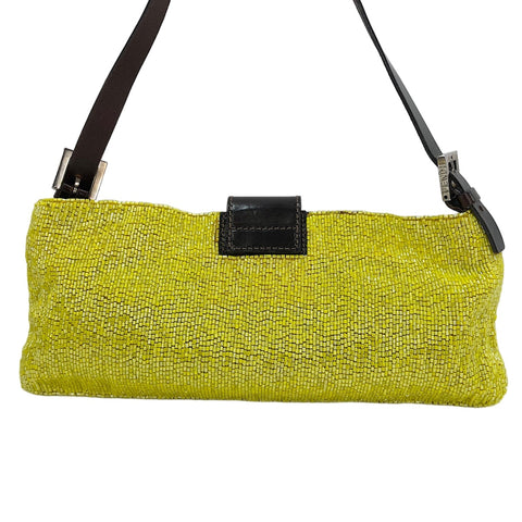 FENDI beads Shoulder Bag yellow WS30145